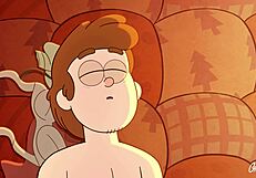 Beautiful redhead with big boobs in hot cartoon action with big cock
