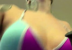 i got super horny training in thong bikini at ipanema beach gym