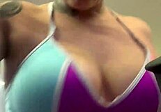 i got super horny training in thong bikini at ipanema beach gym