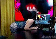 Bi Mejia Flashes Tits for Ruan to Squeeze Hard