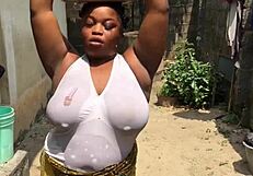 Dirty Bitch Fucked Hard During Outdoor Laundry