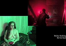 Naked brunette says, 'Lake house fun!'