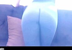 Hot brunette young girl sex with well-endowed, big ass and dick