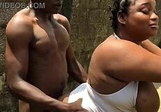 Dirty Bitch Fucked Hard During Outdoor Laundry