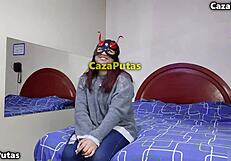 Young Colombian girl gets her ass fucked for the first time