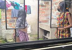 Mature Latina Housewives Create Homemade Porn After Laundry