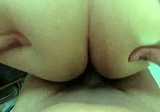 Skinny blonde gets her ass fucked by stepson