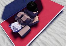 A Roblox slut gets caught and taken to a public beach for a steamy scene