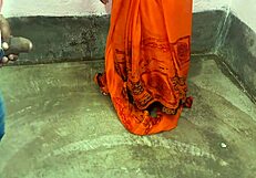 indian hot bhabhi moans while licking and getting passionate sex from muscular tailor master