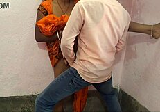 indian hot bhabhi moans while licking and getting passionate sex from muscular tailor master
