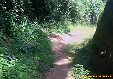 Sex Addicted Wife Fucked Hard on Village Stream Path