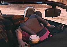 Franklin feels pleasure with hooker in GTA 5.