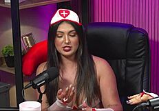 guided handjob with hot brunette slut