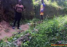 Sex Addicted Wife Fucked Hard on Village Stream Path