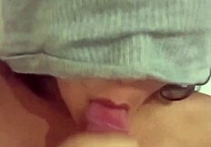latina teen enjoys being watched sucking boyfriend's cock