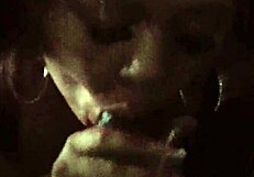 I watch Lexylove suck big black cock