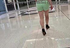 Trashy Kiwi slut flaunts her body at the mall and busy street