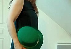 European slave performs strip tease with clothes ripped