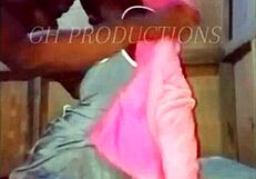 did you see that ghetto slut getting her holes stretched before a hard fuck?