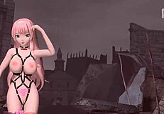 亚洲女神 Megurine Luka 被绑裸体