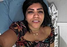 I leave without panties to market, neighbor helps and fucks my pussy bareback intensely