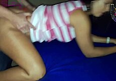 Group party with brunette cuckold watching big black cock action