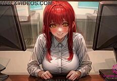 beautiful coworker with huge tits suggests blowjob at desk