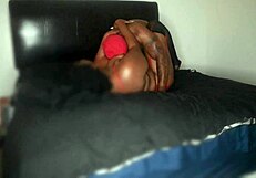 Ebony bbw hotwife cheats in lingerie, licking and fucking bbc until multiple creampies