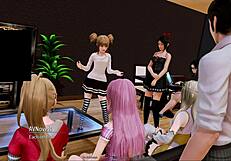 harem hotel 299 with curvy babes in revealing outfits