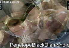 Penelope Black Diamond, ready for that blowjob with gigantic sunglasses?