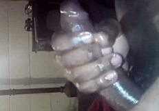 bbc masturbation, huge black dick cums so hard, damn