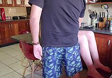 Neighbours Wife Screams as Slut While Biting Herself During Orgasm with Monster Cock. What a Cheating Homemade Scene!