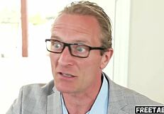 Asian teen feels naughty surprising neighbor with birthday creampie and monster cock