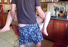 Neighbours Wife Screams as Slut While Biting Herself During Orgasm with Monster Cock. What a Cheating Homemade Scene!