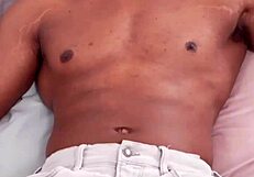 big muscular bodybuilder shows off his massive black cock