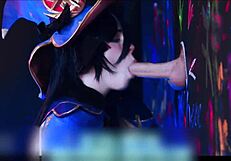 Astrologer Mona explores glory hole fetish in 4K cosplay