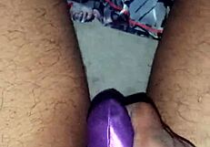 a couple engages in condom-protected fucking with a small penis