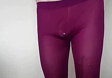 Misr4 - Update 4 - Cum on Burgundy Leggings - May 09 2025