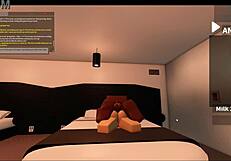 Face fucking a girl in a hat with rough monster cock