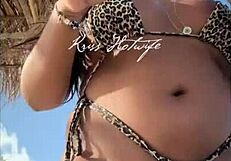 A married call girl exposes on the beach
