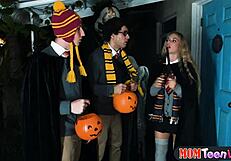 Halloween trick or treat sparks magical lesbian moments