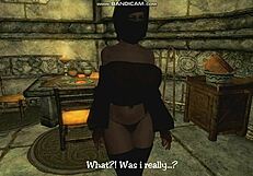 In Skyrim, Anri the Seductress gets her ass fucked by Raerek