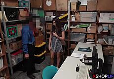 Petite Teen Shoplifter Caught and Taken Roughly