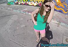 pov amateur teen gets jizz in mouth outdoors