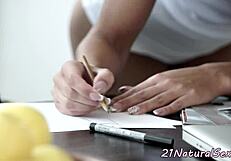 that beautiful euro babe getting fucked slowly and sensually, riding like a pro