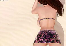 Close Up of Doa Mai in Tight Dress and Panties