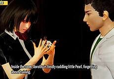 Hentai 3D animation of Biden getting blowjob from goddesses.