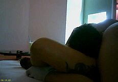 Two Horny Friends Bent Over in Threesome