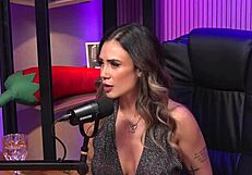 The redhead milf dominates in bdsm interview.