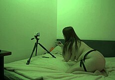 Curvy Brunette MILF Talks Dirty Backstage While Shooting Weird Fat BBW Video